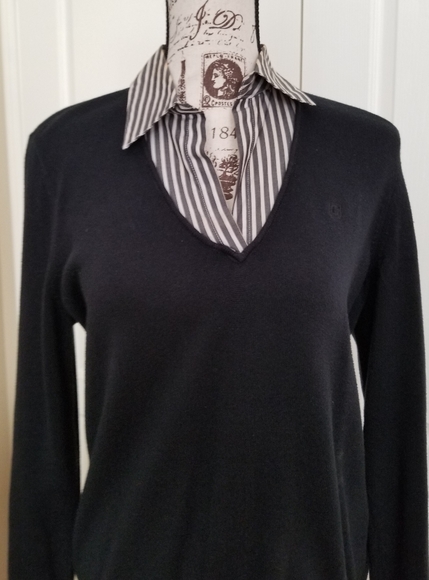 2 For $25 Chaps Women's Black Sweater - Picture 7 of 8